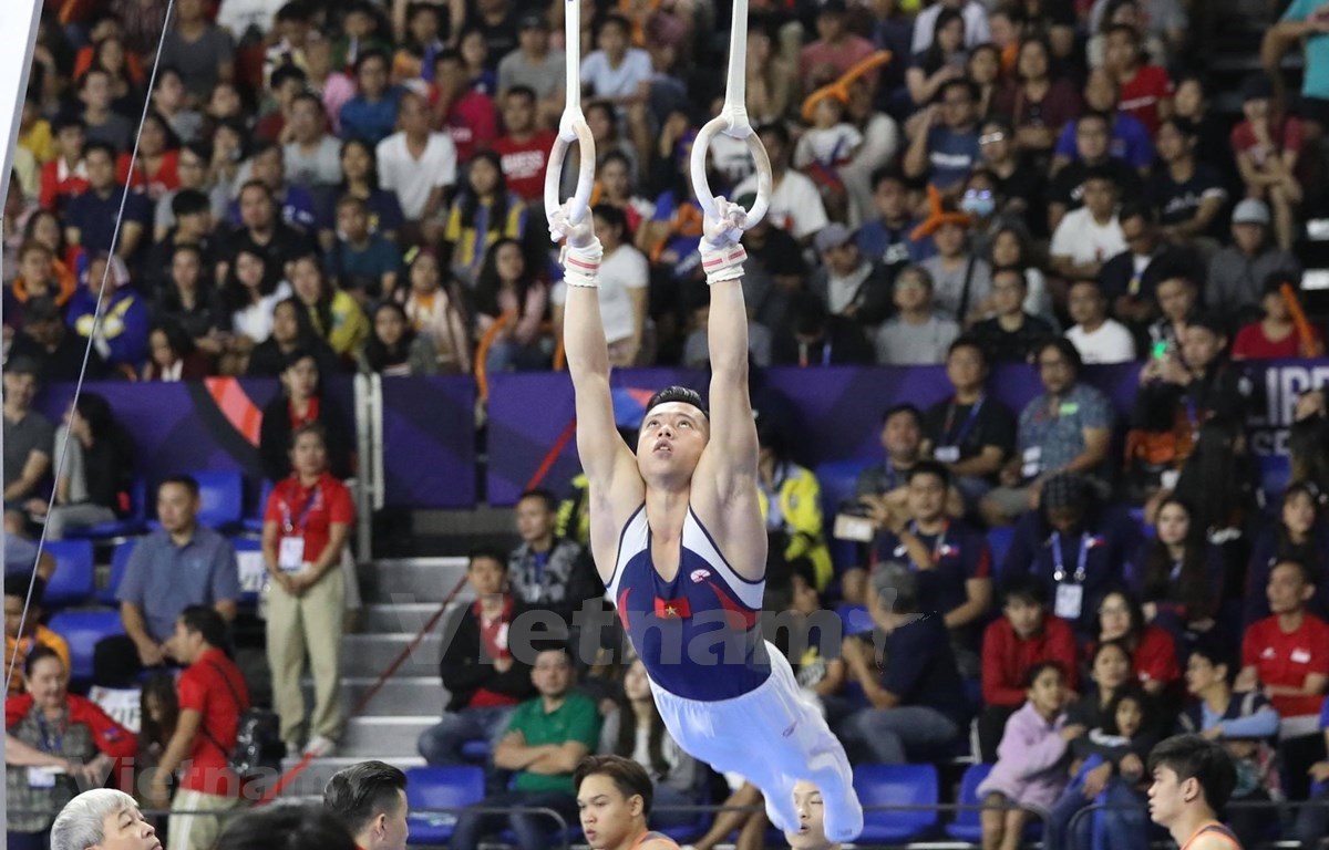 Первая золотая медаль вьетнамской гимнастике на SEA Games 30. (Фото: Vietnam+)