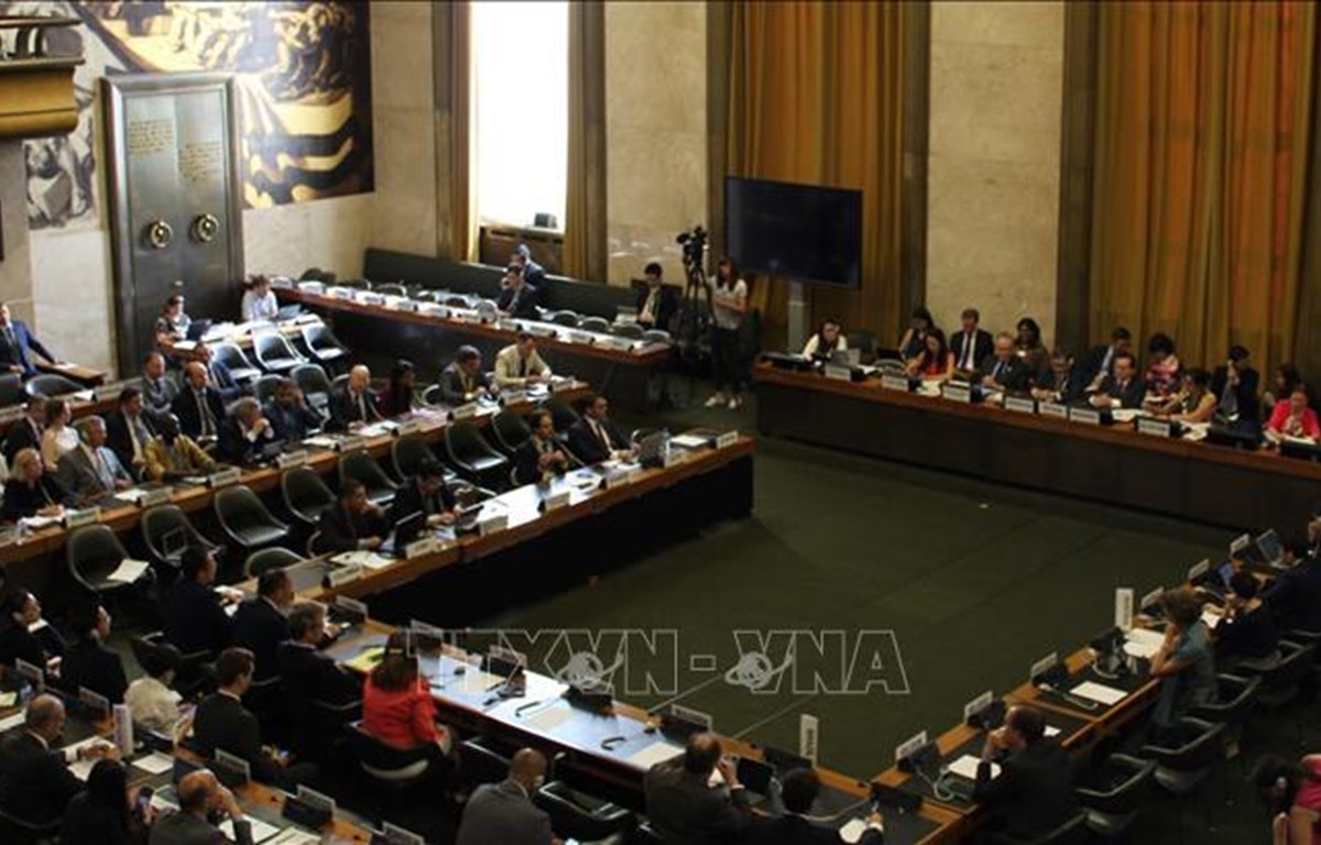 Общий вид пленарного заседания Конференции по разоружению в Женеве. Фото ВИА