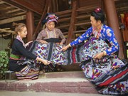 Сохранение лаосского ткачества парчи в деревне Нашанг