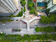 Красивый пешеходный мост Y-образной формы в Ханое вот-вот будет открыт