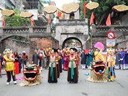 Празднование традиций Тэт в Старом квартале Ханоя