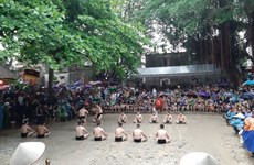 Фестиваль игры с деревянным мячом на водном поле в деревне Ван – «уникальный» народный фестиваль