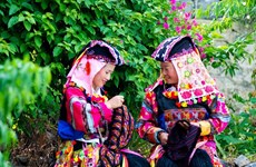 Блестящая красота костюма этносов Ло Ло в Хажанг