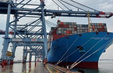 Южный морской порт приветствует сверхбольшой контейнеровоз