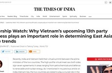 Индийская газета подчеркивает важность XIII всевьетнамского съезда КПВ 