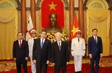 Генеральный секретарь ЦК КПВ, президент Вьетнама Нгуен Фу Чонг принял иностранных послов 