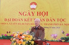 Генеральный секретарь Нгуен Фу Чонг участвовал в празднике Дня великого национального единства в общине Йеншо