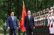 Премьер-министр Фам Минь Тьинь провел церемонию встречи японского коллеги