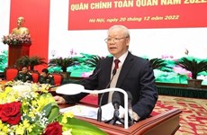 Генеральный секретарь Нгуен Фу Чонг посетил Военно-политическую конференцию ВНА в 2022 году