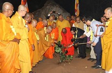 Посадка саженца старейшего в мире дерева Бодхи в пагоде Байдинь