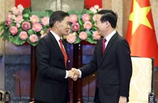 Президент Вьетнама принял делегацию Центрального комитета Фронта национального строительства Лаоса