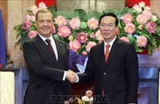 Президент Во Ван Тхыонг принял Председателя партии «Единая Россия» Д. Медведева