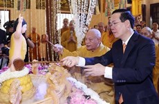 Президент Во Ван Тхыонг поздравил монахов и буддистов с Великим буддийским праздником – 2023 в городе Хошимин