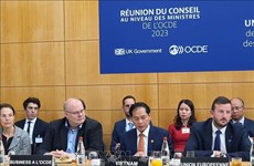Министр иностранных дел Буй Тхань Шон подчеркнул решимость в отношении зеленого перехода на конференции Совета министров ОЭСР 2023 г.