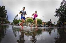 Более 9000 бегунов присоединился к марафону Vietcombank в дельте Меконга Хаужанг 2023