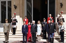Президент Италии председательствует на официальной церемонии провода президента Во Ван Тхыонга