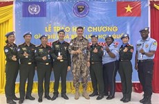 МООНЮС вручила трём вьетнамским офицерам медаль ООН за миротворческую деятельность