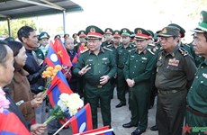 Генеральная репетиция программы первого товарищеского обмена между пограничными силами Вьетнама, Лаоса и Камбоджи