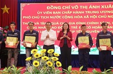 Вице-президент Во Тхи Ань Суан посетила семьи льготной категории в Лонгане и вручила им подарки