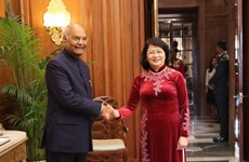 Вице-президент Данг Тхи Нгок Тхинь встретился с президентом Индии