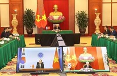 Генеральный секретарь ЦК КПВ провел онлайн-переговоры с президентом РК