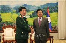Руководители партии и государства Лаоса приняли делегацию высокопоставленных политических кадров Вьетнамской народной армии