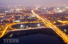 Современный город Ханой с высоты птичьего полета