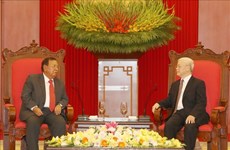 Генеральный секретарь ЦК КПВ, Президент Вьетнама принял Генерального секретаря НРПЛ, Президента Лаоса  ​