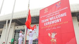 Вьетнамский государственный флаг на 31-х Играх Юго-Восточной Азии