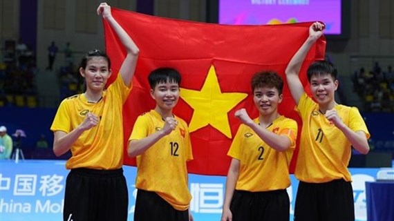 ASIAD 2023: женская сборная Вьетнама по сепак-такрау выиграла золотую медаль в напряженном поединке