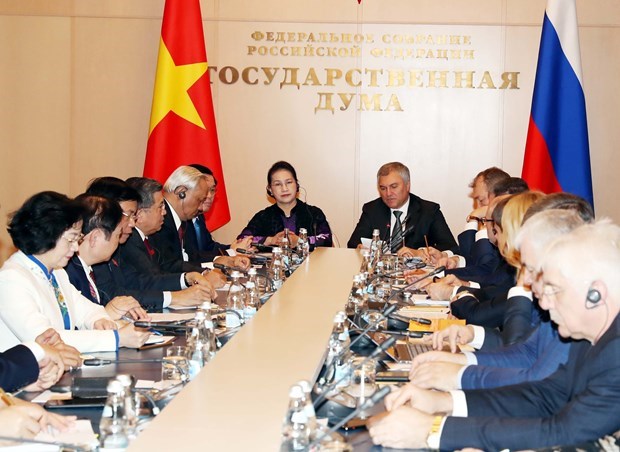 Объявление о результатах первого заседания межпарламентскои комиссии Вьетнама и России hinh anh 1