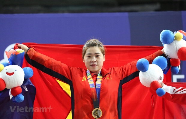 Вьетнамская тяжелая атлетика завоевала 10 золотых медалеи на Кубке мира по тяжелои атлетике 2020 года hinh anh 1