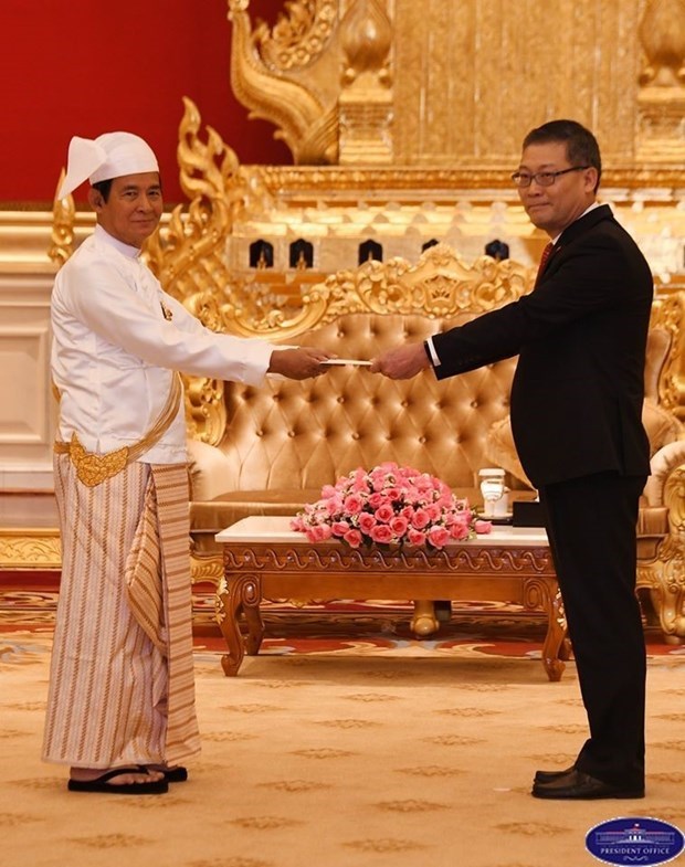 Президент Мьянмы У Вин Мьин высоко оценил сотрудничество с Вьетнамом hinh anh 1