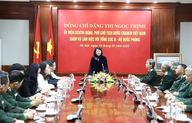 Вице-президент Вьетнама провела рабочую встречу с Главным управлением №2 при Министерстве обороны hinh anh 1