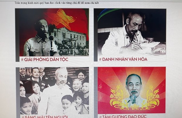 Онлаин-выставка представила 500 книг о президенте Хо Ши Мине hinh anh 1
