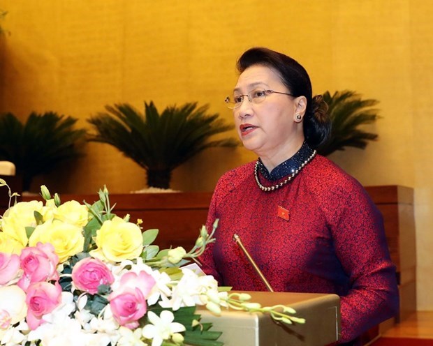 Председатель НС Нгуен Тхи Ким Нган выступила 9-и сессии Национального собрания Вьетнама XIV-го созыва hinh anh 1