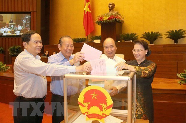 Председатель Национального собрания Нгуен Тхи Ким Нган избрана председателем Национального избирательного комитета hinh anh 1