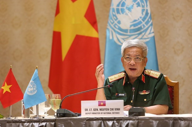 Заместитель министра обороны провел онлаин-встречу с заместителем генерального секретаря ООН hinh anh 1