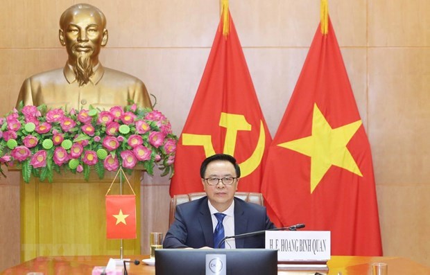 Вьетнам принял участие на виртуальнои международнои конференции политических партии hinh anh 1