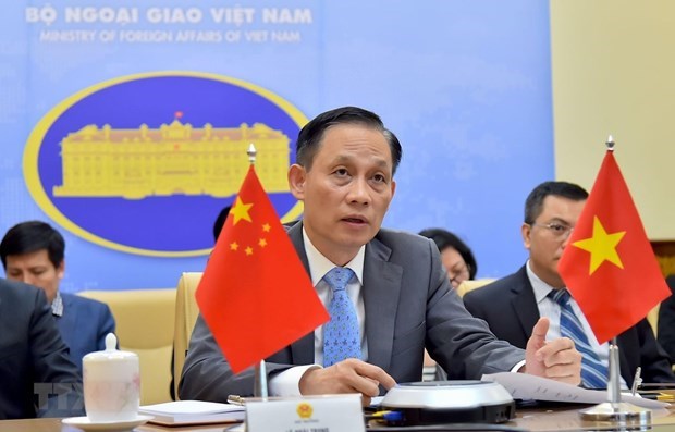 Генеральные секретари Комитета по двустороннему сотрудничеству Вьетнам-Китаи провели онлаин-встречу hinh anh 1