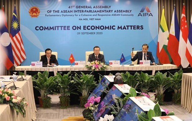 Обсуждена роль парламентов AIPA в восстановлении экономики после пандемии hinh anh 1