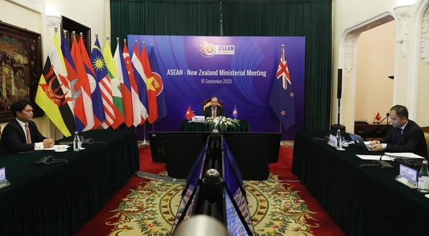 AMM 53: Встреча министров АСЕАН и Новои Зеландии прошла онлаин hinh anh 1