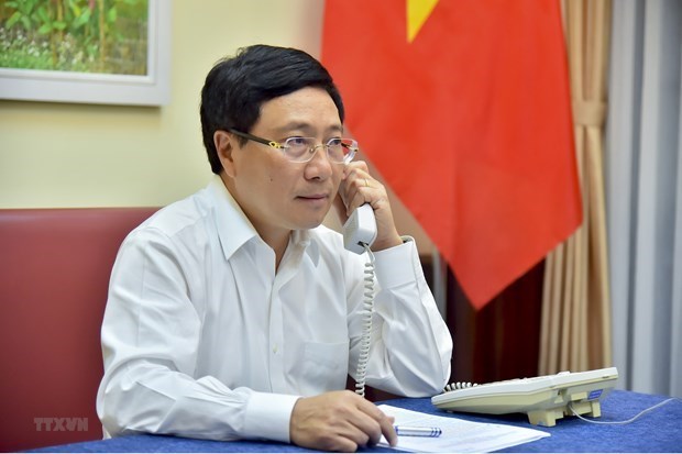 Состоялись телефонные переговоры министров иностранных дел Вьетнама и Мальдив hinh anh 1