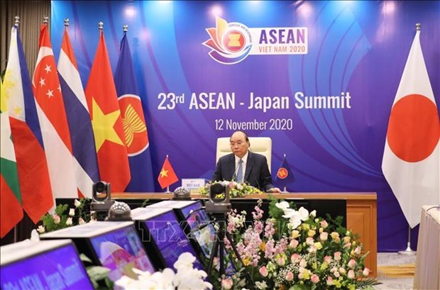 23-и саммит АСЕАН-Япония прошел онлаин hinh anh 1