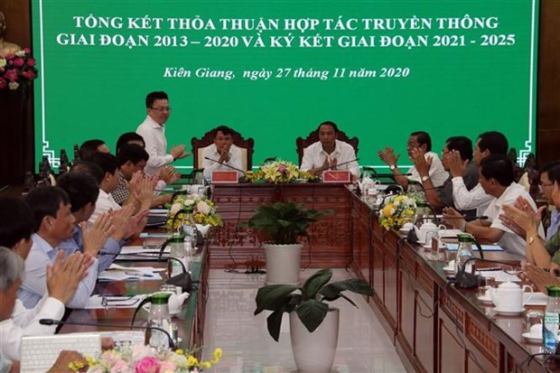 Вьетнамское информационное агентство и Киенжанг активизируют информационное сотрудничество hinh anh 1