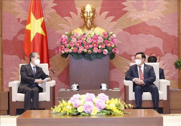 Председатель Национального собрания устроил прием для посла Китая hinh anh 2