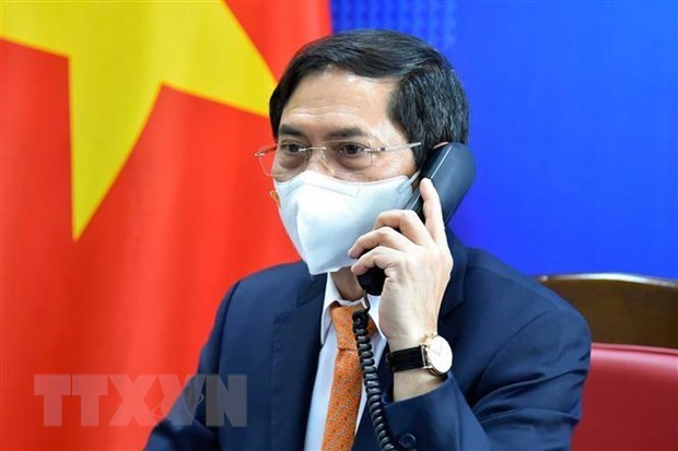 Министры иностранных дел Вьетнама и Германии провели телефонные переговоры hinh anh 1