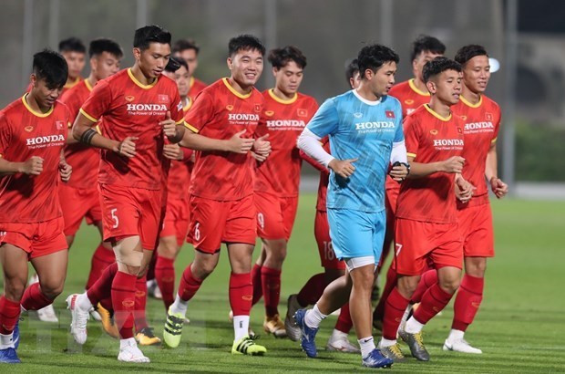 Вьетнамские футболисты прошли тестирование на COVID-19 перед товарищеским матчем с Иорданиеи hinh anh 1
