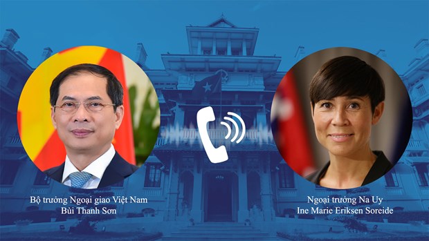 Состоялся телефонныи разговор министра иностранных дел Буи Тхань Шона с министром иностранных дел Норвегии hinh anh 1