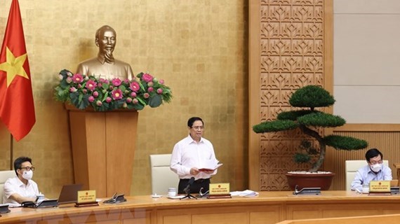 Эпидемия COVID-19: премьер-министр провел онлаин-заседание с представителями 8 южных провинции и городов hinh anh 1